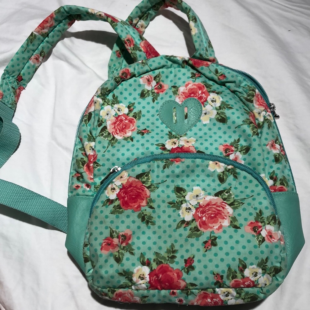 Teal rose backpack